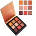 Beauty Glazed 9 Colors Eyeshadow Matte Shimmer Glitter Eye Shadow Palette Natural Waterproof Long Lasting Pigmented Eyeshadow Powder Cosmetics #02 Vibrant Orange - Buy Online on GoSupps.com