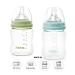 Baby Bottle Glass Wide Neck  Closer to Breastfeeding  Slow Flow Nipple  Anti-Colic  4 Ounce  2 Count (Blue) Blue 1 Count (Pack of 1) - Buy Online on GoSupps.com