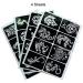 Kotbs 4 Sheets Animal Patterns Temporary Tattoo Stencils - 32pcs Henna Glitter Airbrush Kit for Face and Body Paint Art - Buy Online on GoSupps.com