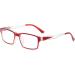 Buy IYNWBJTS 2823 Finished Myopia Glasses 100 to 600 Degrees | Red Transparent Eyewear for Clear Vision - Buy Online on GoSupps.com