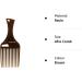 Argan Oil Infused Wide Tooth Afro Comb for Type 3A-4C Thick Curly Hair | Majestik+ Afro Hair Brown Comb - Buy Online on GoSupps.com