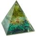 Moonstone Crystal Orgone Pyramid - Chakra Healing Energy Tower with Flower of Life Design - Buy Online on GoSupps.com