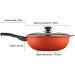 DameCo Wok Smokeless Pan Cookware Fry Pan Cookware 32cm Steamer for Frying Eggs Steak Pizza Nonstick Metal Utensil Saucepan with Lid Safe Frying Pan Frying Pan Interesting - Buy Online on GoSupps.com