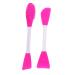 Ipetboom Skincare Tools 1 Film Stick Set Silicone Brush Double-head Applicator Brush Brush Brush Skin Care Beauty Tool Double-head Brush Portable Brush Purple Cosmetic Care Brush Plastic