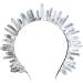 amangul Quartz Headband Natural for Crystal for Head Natural for Matter Rainbow Stone Crown -style for Rhinesto(Silver Line White) - Buy Online on GoSupps.com