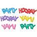 Bright Balloon Words Birthday Party Cupcake Layons Picks Toppers - 24 pc