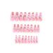 Sethexy Coffin Matte False Nails - Snake Line Abstract Pink Art 24pcs Acrylic Press-On Fingernails for Women & Girls - Buy Online on GoSupps.com