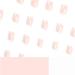 French False Nails Short 24Pcs Nude & White Press On Nails | Full Cover Stick On Nails for Women & Girls - Nail Art French Short - Buy Online on GoSupps.com