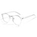 Cyxus glasses without presumption women men with blue light filter fashion round glasses computer gaming glasses anti uv 400 retro glasses frames (8065 clear) 01-51