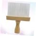 Minkissy Vintage Wooden Hair Remover Dust Towel & Shaving Brush - Professional Bamboo Hairdresser Dust Brush for Salon Use - 15x12x12cm White - Buy Online on GoSupps.com