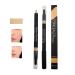Face Full Range of Coverage Concealer Pencil for Face, 2 in 1 Dual-Sided Eyebrow Face Concealer Crayon Highlighter Stick, Professional Waterproof Foundation Concealer for Eye Dark Circles, Blackheads, Concealer Pencil with Brush for Men and Women (#2 Natu
