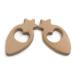 Wendysun 2pcs Lovely Cartoon Wood Teether Pure Natural Animal Radish Shape Baby Teething Nursing Beech Teether Baby DIY Pendant Toy (2pcs)
