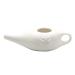 Ceramic Neti Pot 250ml Durable Ceramic Neti Pot with Handle Handcrafted Nasal Washing Jug Comfortable Spout Pot for Sinus Rhinitis Allergy Relaxing White