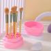 PATKAW Makeup Brush Cleaner Bowl Silicone Makeup Brush Cleaner Mat Scrubber with Brush Drying Holder Cosmetic Cleaning Tool Organizer for Powder Puffs Sponges - Buy Online on GoSupps.com
