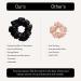 Black Satin Silk Scrunchies for Hair - Pack of 2 | 100% Pure Silk Hair Ties for Women/Girls | Natural Elastic Bands for Less Hair Breakage | Large Hair Ties for All Hair Types - Buy Online on GoSupps.com