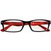 Eyekepper Black-Red Plastic Frame Reading Glasses with Spring Hinges & Case - Stylish & Comfortable | International Shipping Available - Buy Online on GoSupps.com