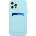 Tivenfezk Nadoli Silicone Case for iPhone 15 Pro Max | Ultra Thin Shockproof & Scratch-Resistant Wallet Cover with Credit Card Holder - Blue - Buy Online on GoSupps.com