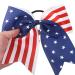 American Flag Cheer Bow for Girls - Red White Blue Patriotic Hair Accessory - Buy Online on GoSupps.com
