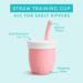 Munchkin Silicone Open Training Cup with Straw | 4oz Coral Sippy Cup for Babies 6 Months+ | Ideal Transition Cup from Sippy to Straw for Baby and Toddler Weaning - Buy Online on GoSupps.com