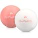 Navaris Massage Ball Set - Fascia & Trigger Point Self-Massage Balls for Foot Pain Relief - Lacrosse Style - White & Pink - Buy Online on GoSupps.com