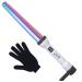 Curling Wand 0.75-1.25 inch Rainbow Ceramic Titanium with Glove | Titanium Curling Iron | Professional Hot Tool 19/32mm | Hair Styling Curler for Frizz Free Flawless Beach Waves 0.75-1.25 Inch Multicolored