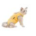Pet Cat Recovery Suit Abdominal Wounds or Skin Diseases Costume Suit Surgical Clothes for After Surgery Wear (M:Yellow) M-Back length:10.6in Yellow