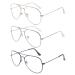 ALWAYSUV classic glasses metal frame glasses frame vintage glasses decorative glasses black+gold+silver
