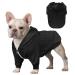 Meioro sweater for dog hoodies for pets warm dog clothing Puppy single -colored dog sweater sweet winter jackets Suitable for small and medium -sized dogs French Bulldog (black m) m black