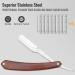 Professional Barber Straight Razor | 100 Single Edge Blades | Premium Stainless Steel Shaver for Men | Home & Salon Grooming (NO.131 - Buy Online on GoSupps.com