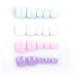 SIUSIO 96Pcs Fake Toe Nails Press on Colorful Square Acrylic Full Cover UV Top Coat for Toenail Salons and DIY Covered Gel Short False Nails Foot Art Tips Sets for Women and Girls(Light colored) Pink & Purple