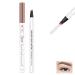 Eyebrow Pencil 4 Tip Microblade Eyebrow Pen Liquid Eyebrow Pen 3D Waterproof Brow Pencil with Micro-Fork Tip Long-Lasting Natural 4 Tip Brow Pen (Brown)