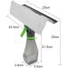 FLCPJGV Advanced Glass Cleaning Kit with Spray Bottle and Squeegee with Green Pad - Buy Online on GoSupps.com