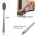 Silicone Baby Bottle Brush - Long Handle Cleaner for Bottles, Glass, Thermoses - Grey - Buy Online on GoSupps.com