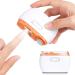 LOPHE 2 in 1 Electric Nail Clippers Cordless Rechargeable Automatic Nails Trimmer with LED Light and Nail Scraps Storage Safety Electric Fingernail Cutter for Adults Children and Elders White+ Orange - Buy Online on GoSupps.com