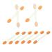 PLAFOPE 100pcs Sponge Eye Emulsion Dual Ended Makeup Brush Plastic Eye Shadow Sponge Stick