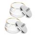 2pi ces Gobelets Verre pour Dissolvant de Vernis Ongles Lot Couvercle Inoxydable Utilisables pour Manucure et Nail Art