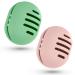 Fauxomor make-up sponge holder 2 pieces breathable silicone Beauty blender travel bag for all sizes of make-up sponge frosted portable cosmetics tool pink+mint green 1 piece (2-pack) C-rosa+mint green