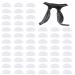 Chudian 60 pairs nose pads for glasses Self -adhesive made of soft silicone slipproof adhesive nasal pads transparent glasses nasal pads for sunglasses
