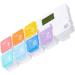 SUPVOX Pill Case Reminder Smart Digital Alarm Pill Box 7 Compartments Medicine Case Organizer for Travel School Office Older Without Battery (Rainbow) - Buy Online on GoSupps.com