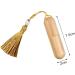 Magidal 5ml Roll Bottle Container for Essential Oils - Spoutproof Bamboo & Glass Design with Golden Tassels | Ideal for Travel & Aromatherapy - Buy Online on GoSupps.com