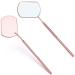Large Lash Mirror for Eyelash Extensions  TEOYALL Detachable Stainless Steel Lash Extension Mirror Eyelash Extension Supplies (Pink)