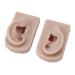 Silicone Ear Model Stretchy Soft Silicone Ear Model Reusable Versatile Simulated Human Skin 1 Pair for School for Doctor (Dark Skin Color)