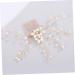Housoutil Women Hairpin Bridal Wedding Headpiece Wedding Tiara Pearl Hair Comb Pearl Headpiece Wedding Hair Comb Crystal Hair Accessories Bride - Buy Online on GoSupps.com