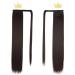 Buy Dark Brown 70cm Clip-in Ponytail Extensions | Natural Hair Wrap Around Hairpiece - Perfect for Braid & Magic Style - Buy Online on GoSupps.com