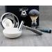 Shop Vintage Look Men's Shaving Set | Eco-Friendly Brush DE Safety Razor Engraved Bowl & Soap - Perfect Gift for Him - Buy Online on GoSupps.com