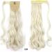 iLUU Ponytail Extension Synthetic Magic Paste Heat Resistant Curly Wavy Wrap-Around Ponytail 100 g 18 Inches #60 Platinum Blonde Ponytail Extensions - Buy Online on GoSupps.com