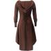 Gothic Clothes for Women plus Size Dress Dress Long Sleeved Hooded Strap Gothic Dresses for Women (Brown L) Brown Large - Buy Online on GoSupps.com