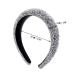 Sparkling Rhinestone Padded Headband - Silver Jeweled Hair Accessory for Women & Girls - Buy Online on GoSupps.com