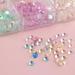 6 Grid Accessories Crystal Strass Diamond AB Color Round Glass Mermaid Gradient Aurora Nail Rhinestones - Buy Online on GoSupps.com
