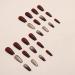 RikView Medium Red Glitter Press on Nails - 24 Pack Square Acrylic Full Cover - International Shipping Available - Buy Online on GoSupps.com